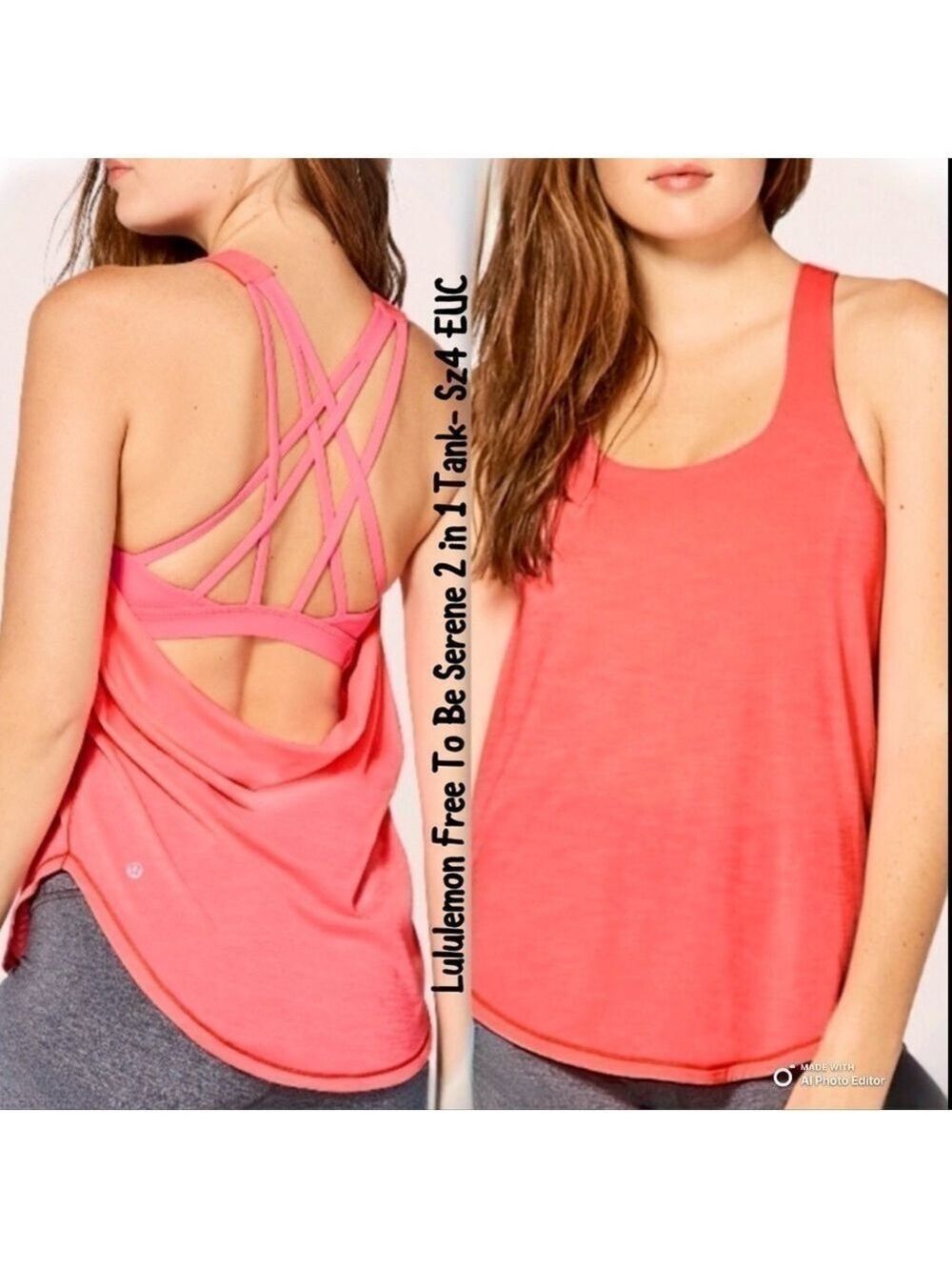 Lululemon Free To Be Serene 2 in 1 Tank- Sz4 EUC